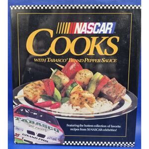 NASCAR Cooks with Tobasco Sauce 1998 1st Edition Dust Jacket Hardcover